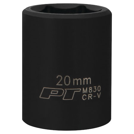 Performance Tool 1/2 In Dr. Impact Socket 20Mm Socket Imp 20Mm, M830 M830