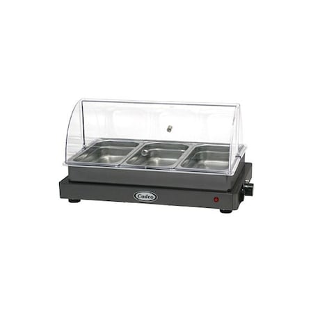 Cadco Buffet Server, SS, 3 Compartments/Wells WTBS-3N-HD