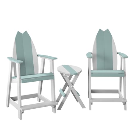 Polybird SURFBOARD BALCONY SET.        SAGE AND WHITE POLYBIRD P91