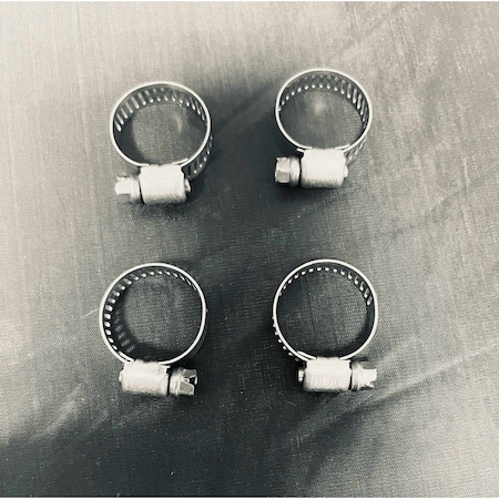 Helix Racing Products Stainless Worm Drive Clamps 8-22mm, 4PK 114-6406