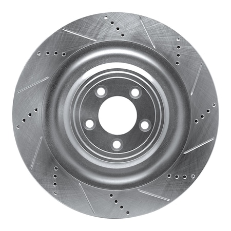 Dynamic Friction Co DFC Brake Rotor - Drilled and Slotted - Silver 631-20022D