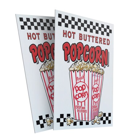Signmission Popcorn, Plastic Signs Only 24 Inch x 36 Inch, Corrugated Plastic, 2PK CSB-2436-2PACK-Popcorn