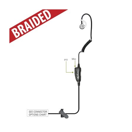Klein Electronics Intrepid 1-Wire Earpiece with Kenwood K1 Connector INTREPID-K1-BR