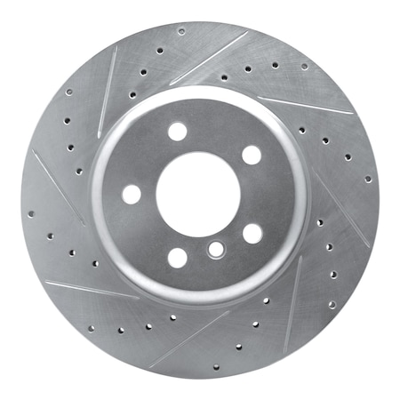 Dynamic Friction Co DFC Brake Rotor - Drilled and Slotted - Silver 631-31106L