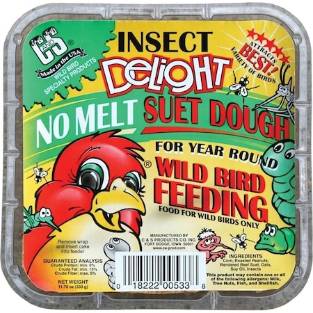 C&S Products No Melt Suet Dough Delights Bird Suet, 1175 oz CS12533