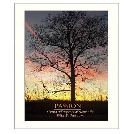 Homeroots Passion 4 White Framed Print Wall Art 405361