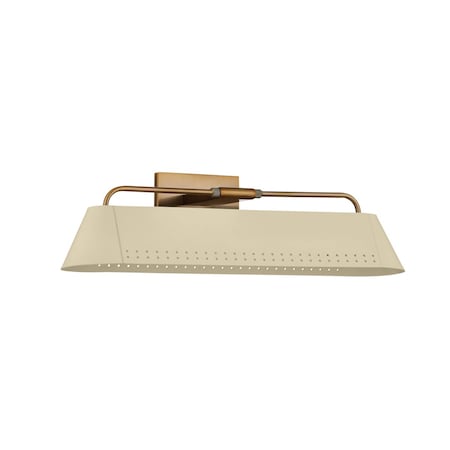 Troy Lighting Rowan 2 Light Picture Light 18.5 In. Patina Brass And Soft Sand B1106-PBR/SSD