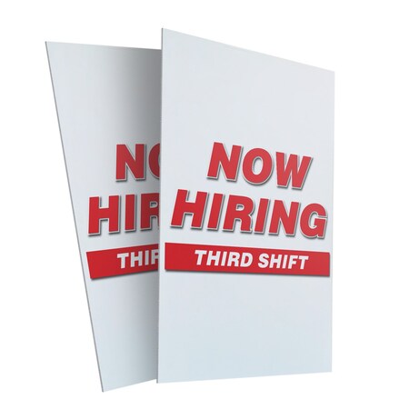 Signmission Third Shift, Plastic Signs Only 24 Inch x 36 Inch, Corrugated Plastic, 2PK CSB-2436-2PACK-THIRD SHIFT