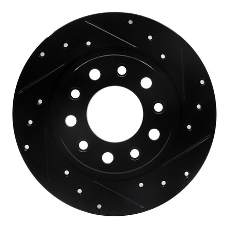 Dynamic Friction Co DFC Brake Rotor - Drilled and Slotted - Black 633-40030R