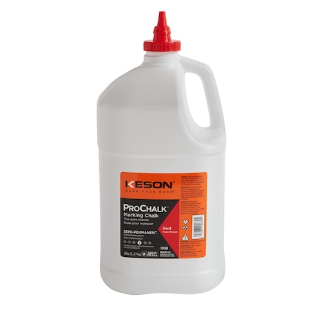 Keson Marking Chalk, Red, Semi-Permanent, 5 lb 105R