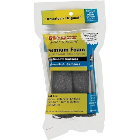 Whizz Roller System PNT ROLLR CVR BLK 4 in., 2PK 54060