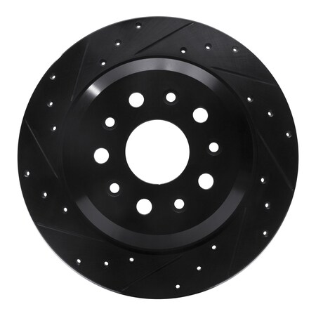 Dynamic Friction Co DFC Brake Rotor - Drilled and Slotted - Black 633-42042L