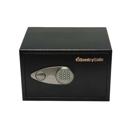 Sentry Safe Electronic Safe w/Lock/Key, 17"x14-3/4"x10-3/5", Black SENX125