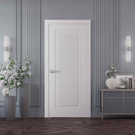 Sartodoors Slab Door Panel 18x96 inches White Solid Core Modern Interior ROYAL9888S-EMAL-1896