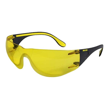 Moldex 5000, Safety Glasses, Anti-Fog & Anti-Scratch, Amber Lens, Amber/Gray Frame, Half-Frame 5002A-1