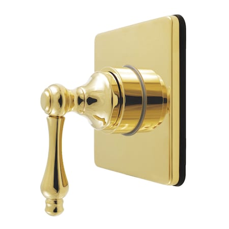 Kingston Brass Single-Handle Six-Way Diverter Valve with Square Trim Kit, Polished Brass KS4042AL