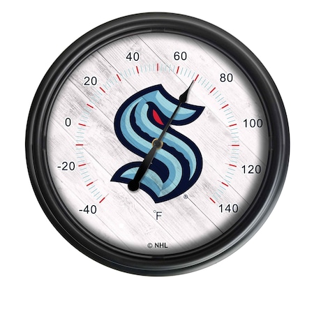Holland Bar Stool Co Seattle Kraken Indoor/Outdoor LED Thermometer ODThrm14BK-08SeaKrk