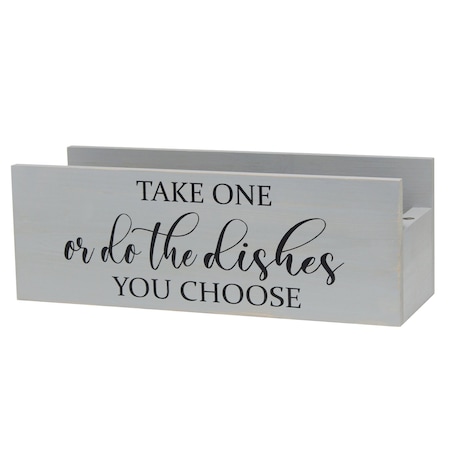 Homeroots 6" Gray Wood Desk Organizer 661201
