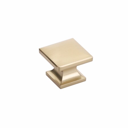 Schaub 1-3/8in Northport Square Cabinet Knob Signature Satin Brass Finish 219-SSB