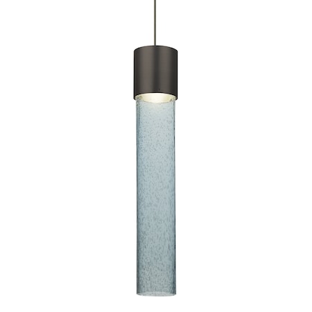 Besa Lighting Besa Wanda 12 Pendant, Blue Bubble, Bronze Finish, 1x 3W LED 1XT-WAND12BL-LED-BR
