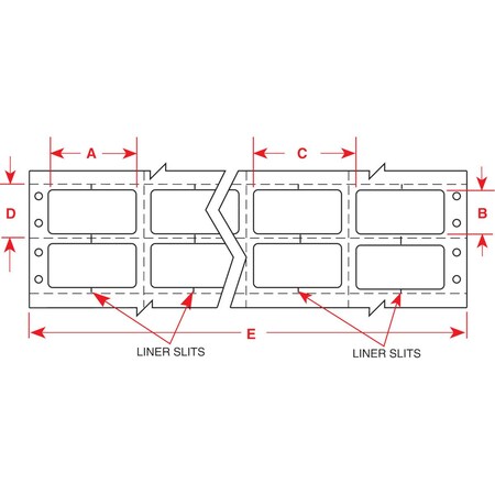 Brady DATAB Polyvinyl Fluoride Lbls 0.75 in H x 1.5 in W White 10000/PK, 10000PK DAT-3-637-10