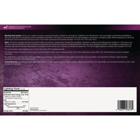 Signify Vintage 75W Equivalent Daylight ST19 Medium LED Decorative Light Bulb, 4PK 566430