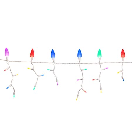 Celebrations Platinum LED C9 Multicolored 70 ct Icicle Christmas Lights 9 ft. 11-12004A