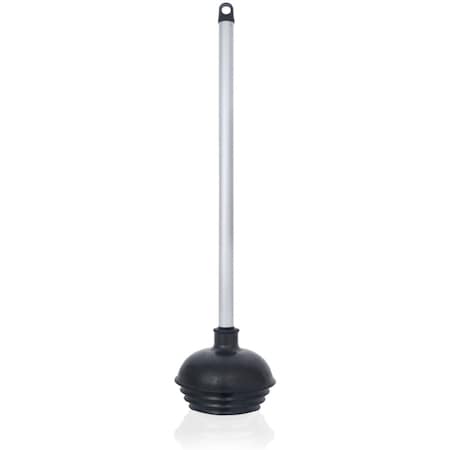 Neiko Toilet Plunger with Patented All-Angle Design, Aluminum Handle, Black 60166A-ASB