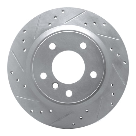Dynamic Friction Co DFC Brake Rotor - Drilled and Slotted - Silver 631-31088L