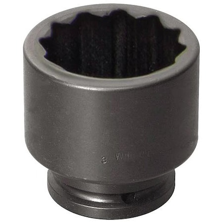 Williams 1-1/2" Drive Impact Socket Black Industrial, 1-1/2" D, 1-11/16", 12Pt JHW41154