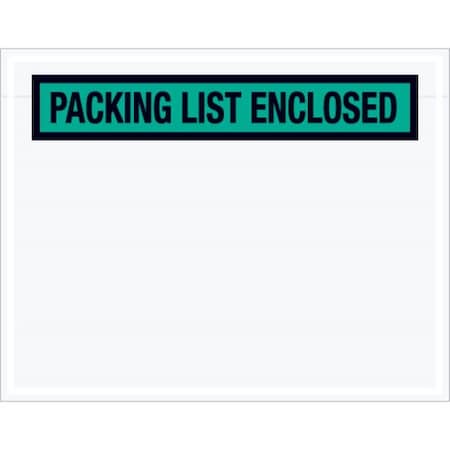 Zoro Select Packing List Envelopes, Green, PK1000 PL459