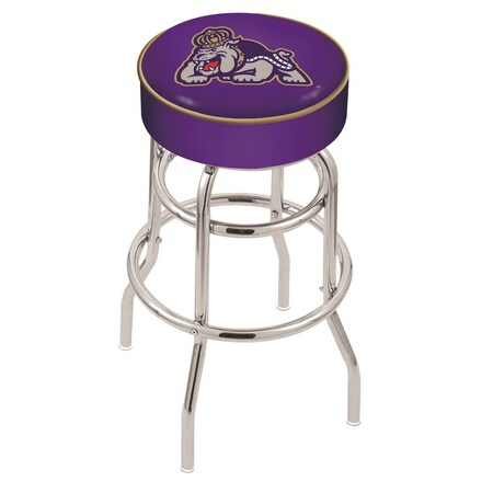 Holland Bar Stool Co 25" James Madison Cushion Seat, 2-Ring Chrome Swivel Bar Stool L7C125JmsMad