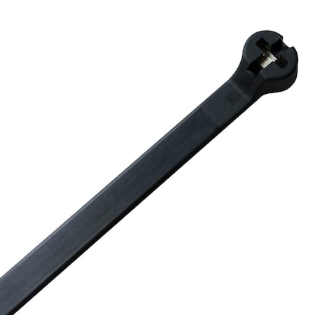 Kable Kontrol Metal Pawl Cable Ties, 24 in L, 7.14 in Max Bundle Dia., Black, Nylon 6-6, Stainless Steel, 100 PK CTMP-24-120-100-BK