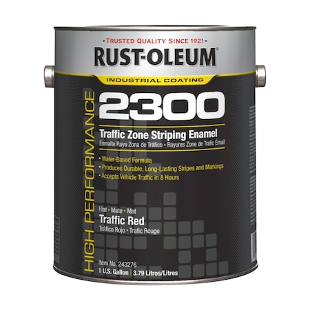 Rust-Oleum Traffic Zone Striping Paint, 1 gal., Red, Water -Based 243276