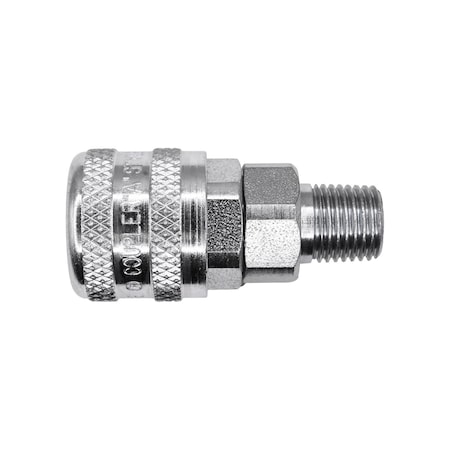 Auveco Air System Coupler 1/4in Male Npt, 5PK 16046