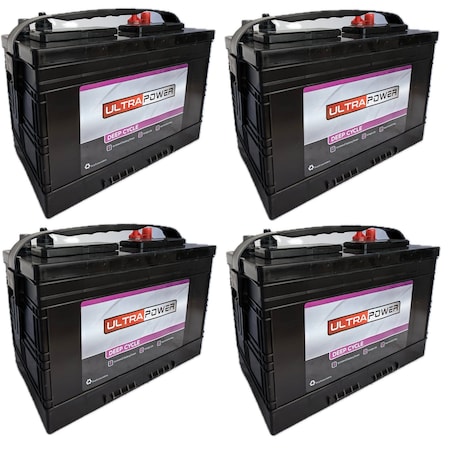 Ultrapower 12V 780 MCA Maintenance-Free Marine Battery Group 27, 4PK EV27