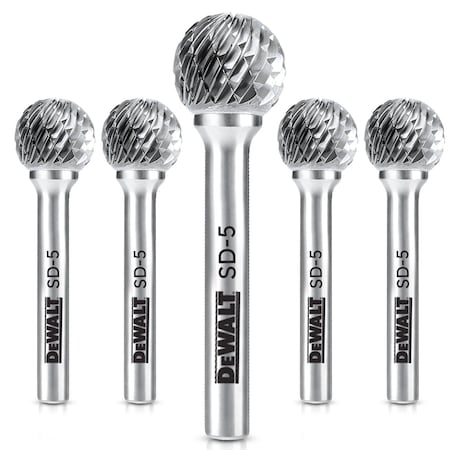 Dewalt CARBIDE BURR SIZE SD-5, 5PK DXCBTJSD5-5
