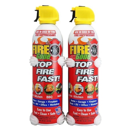 Max Professional 2-FG-7209 Fire Gone Suppressant 2-pack w/Brackets - Pack of 6 2-FG-7209