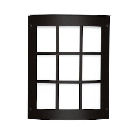Besa Lighting Besa Outdoor Moto 8 Grid Black White Acrylic 1x5W LED MOTO8GR-WA-LED-BK
