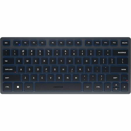 Cherry Multi-Device compact keyboard with three Bluetooth Channels.Color - Slate Blue JK-7100US-22