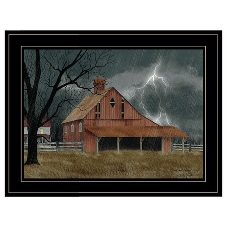 Homeroots Dark and Stormy Night 4 Black Framed Print Wall Art 406326