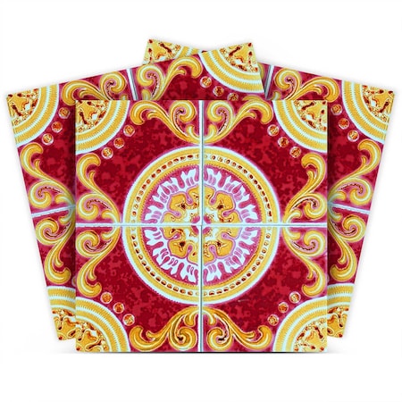 Homeroots 12" X 12" Golden Ruby Removable Peel and Stick Tiles 555979