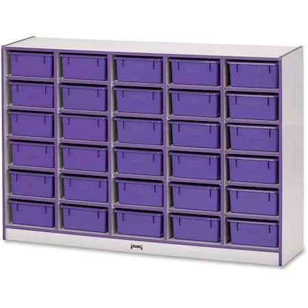 Jonti-Craft Rainbow Accents 30 Tub Mobile Storage, with Tubs, Purple 4031JCWW004