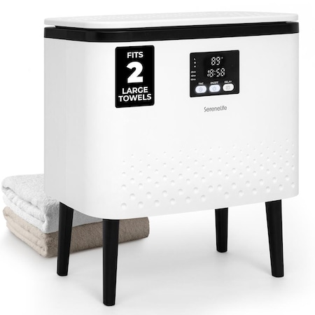 Serenelife Rectangular Towel Warmer Bucket, Black SLTLR725