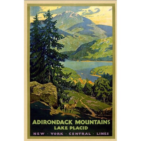 Homeroots 12" X 18" Vintage 1920S Adirondack Mountains Wall Art 394267