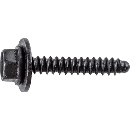 Auveco Hex Head Sems Tap Screw M4.2-1.41 x 25mm Black, 50PK 22724