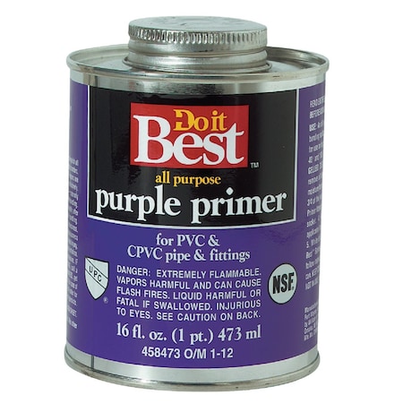 Do It Best 16 Oz. Purple Pipe and Fitting Primer for PVC/CPVC 19092-12
