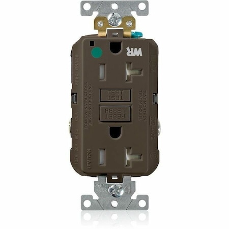 Leviton SmartlockPro GFCI 20A WR/TR/HG/PI Brown GFWT2-HG