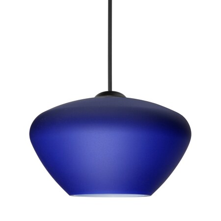 Besa Lighting Besa Peri Pendant, Blue Matte, Black Finish, 1x 5W LED 1XT-541087-LED-BK