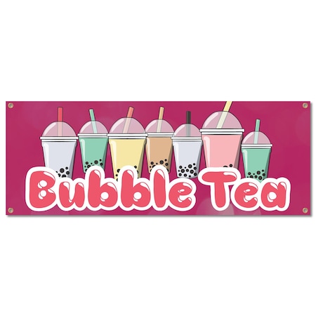 Signmission Bubble Tea, 18 Inch, Banner B-30351